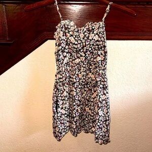 Forever 21 Kids Size 9/10 Floral Boho Cottagecore Mini Sundress with Pockets